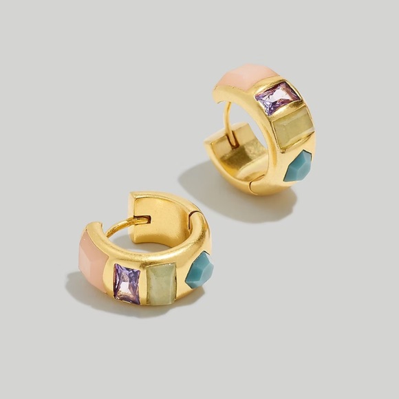 Madewell Jewelry - Madewell semiprecious huggie hoop earrings